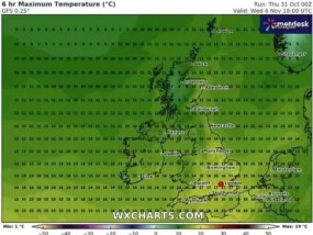 英国人晒到18度印度夏季的确切日期——天气图显示受影响地区