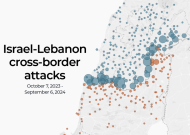 绘制了11个月来以色列-黎巴嫩跨境袭击的地图