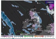 随着天气预报变成紫色，英国气象局发出警告，英国降雪地图显示出周末的悲惨景象