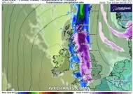 冰雪地图显示750英里的北极炸弹将在两周内覆盖整个国家