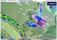 英国降雪地图显示，本周末8个郡将迎来长达450英里的暴雪